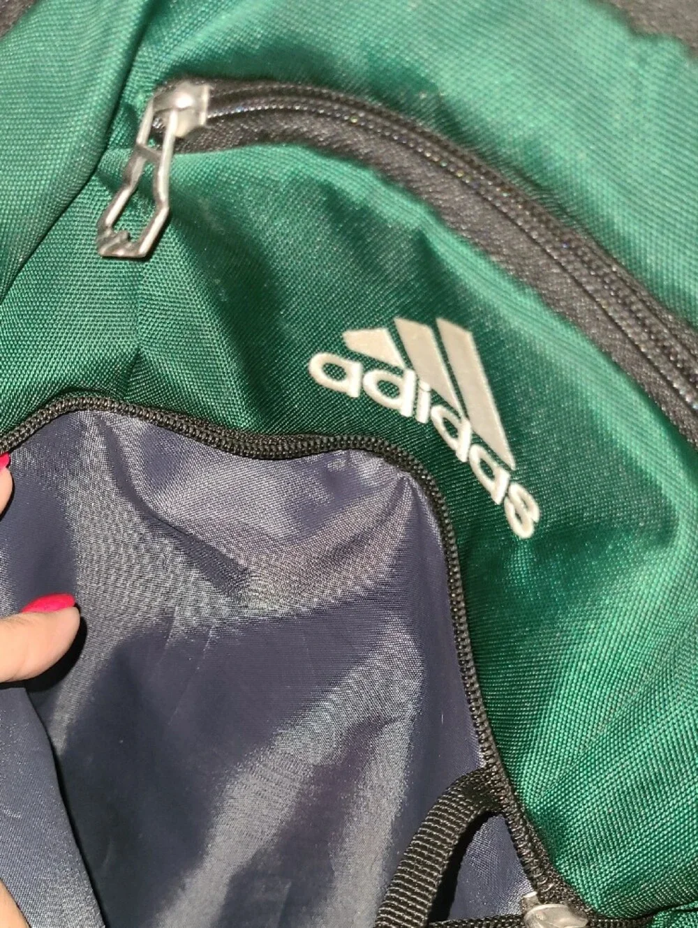 adidas Green and Black Multi-Compartment Backpack